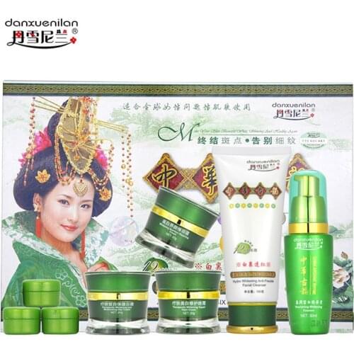 Danxuenilan spot removing blemish whitening cream 5pcs/ set Free shipping Whitening rejuvenation blemish cosmetics set