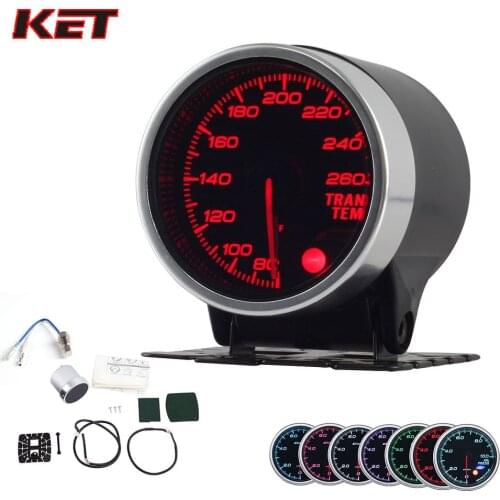 2 Inch 52MM Smoke Lens 80-260 Fahrenheit Trans Temp Gauge Trans Temperature Meter With Stepper Motor