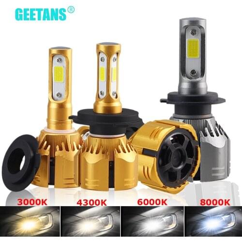 GEETANS Car Headlight H4 H7 LED H1 H3 H8 H9 H11 9005 HB3 9006 HB4 880 881 H27 HB2 COB LED Bulb 60W 12000LM Auto Fog Light 12V CJ
