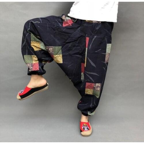 HONGRAYS Mens Harem Pants