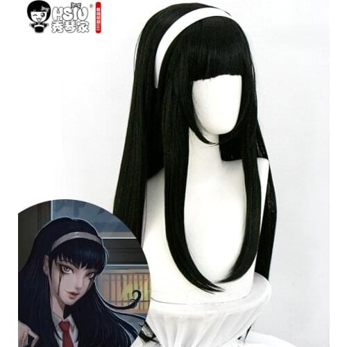 HSIU Game fifth personality Cosplay wig,Dream Witch Wig Kawakami Tomie Wig,Ito Junji,Girl Cosplay wig Fiber synthetic wig