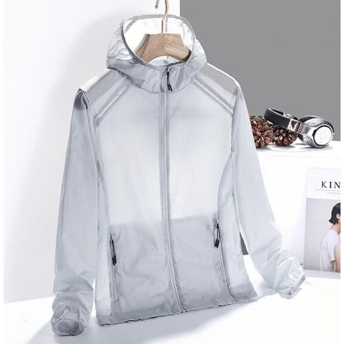 Summer skin clothing men women hooded long-sleeved cycling sun protection clothing stretch breathable couple fishing sun jacket