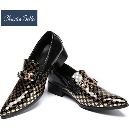 Christia Bella Hot Sell Italy Brand New Handmade Men Leather Shoes Summer Fashion Party and Wedding Men Dress Shoes Mens Flats