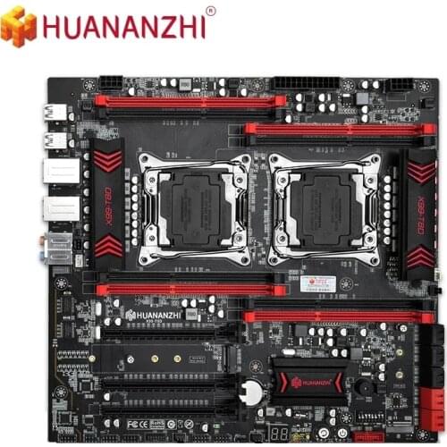 HUANANZHI X99-T8D Motherboard Suports Intel Dual CPU X99 LGA 2011-3 E5 V3 DDR3 RECC M.2 NVME NGFF USB3.0 E-ATX Server Mainboard