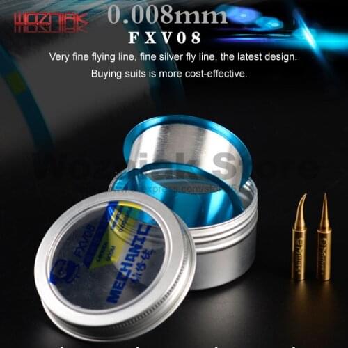 MECHANIC FXV08 Fine silver flying line 0.008mm 500m Silver flying line CPU solder joint for iphone Fingerprint line Maintenance