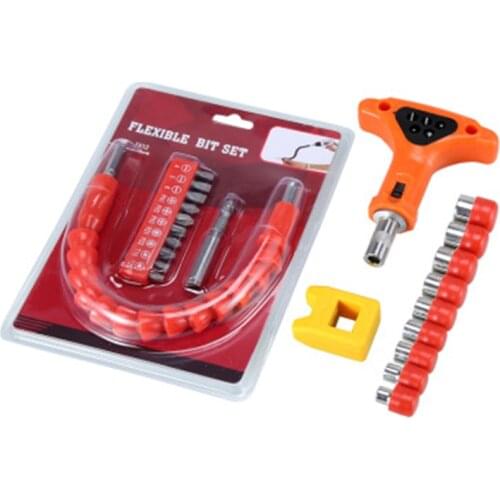 24pcs/Set Drill Bits Set Batch Heads Flexible Shaft Holder Link Screwdriver Tip Electric Drill Accessories Kit for Power Drill