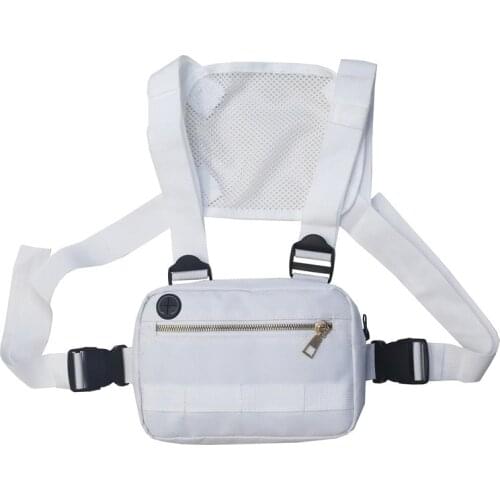 Men Chest Bag Small Hip Hop Streetwear Functional Chest Bag Cross Shoulder Bag Adjustable Tactical Streetwear Bags Waist Packs