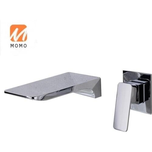 Wall Mounted Basin Faucet Solid Brass Sink Tap Concealed Water Mixer Bathroom Bathtub Taps Waterfall Wall Shower Mixer Taps