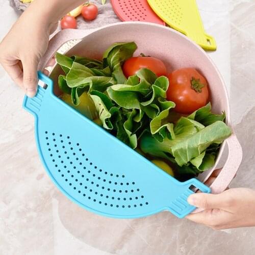 Plastic Drain Pot Side Filter Basket Kitchen Household Leakproof Baffle Funnel for Household Kitchen Convenient Part