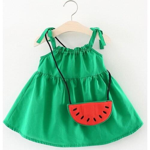Baby Children Girls Dress Summer Cute Baby Sling Watermelon Satchel Lovely Princess Bag Princess Dress Beach Dresses