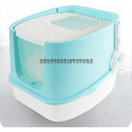 Cat Litter Pan Top In Large Anti Splash Cat Toilet Fully Enclosed Deodorant Cat Excrement Basin Deodorant Sand Basin Cat Product