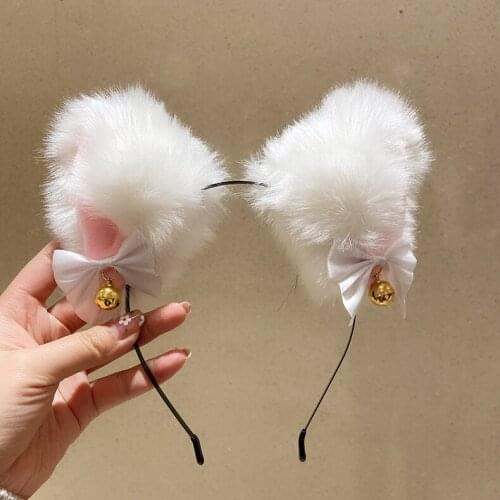 Plush cute cat cat ear headband Fox headband headdress female beast ear hairpin cat hair clip hair accessories tide