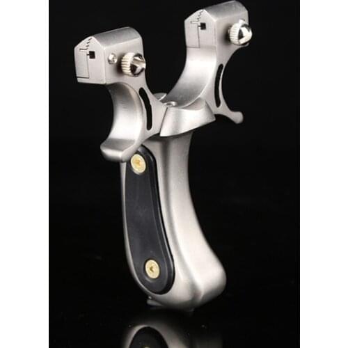 Professional stainless steel fast flattened leather slingshot HD quasi-flat rubber band competitive shooting outdoor special