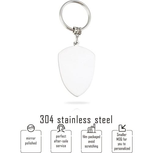Stainless Steel Key Chain 29*39mm Blank Acoustic Electric Guitar Picks Key Holder Key Fob Jewelry Making Accessories 20pcs