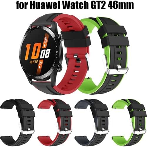 Sports Silicone Straps for Huawei Watch GT2 46mm Watchband Silica Gel Wrist Straps Bands Correa de reloj bracelet de montre