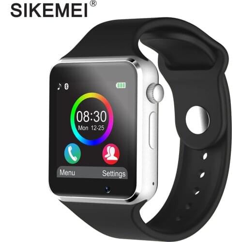SIKEMEI Bluetooth Smart Watch Smartwatch Phone with Pedometer Touch Screen Camera Support TF SIM Card for Android iOS Smartphone