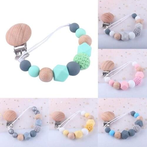 Silicone Pacifier Chain For Children No-rusty Easy To Attach Clothes Baby Chew Dummy Chain Adapter Baby Molar Toy