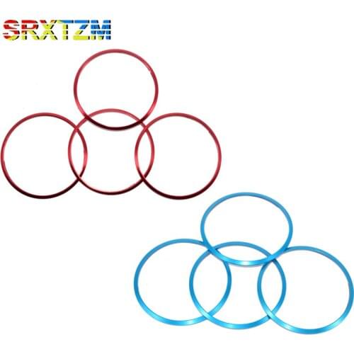 SRXTZM 4pc Aluminum Alloy Wheel Center Hub Ring Decorator Car Interior Cover Trim Decals Fit For BMW E39 E46 E53 E60 E61 E64 E70