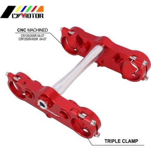 Motorcycle Triple Tree Clamps Steering Stem For Honda CR 125 250R CRF 250R 450R CR125 CR250R CRF250R CRF450R 2004 2005 2006 2007