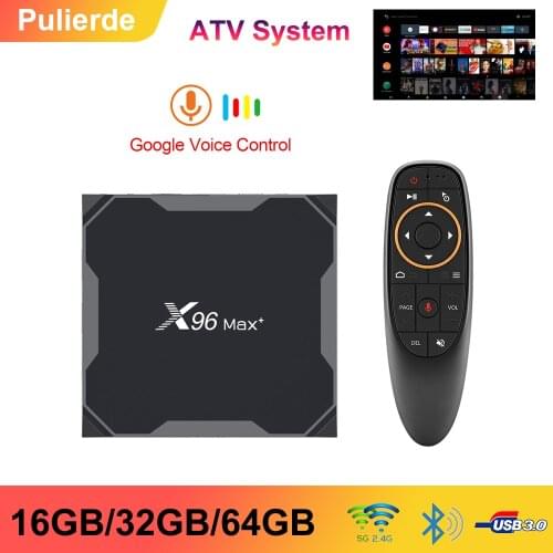 X96MAX+ ATV OS Android 9.0 TV BOX 4GB 64GB Amlogic S905X3 4K H2.65 1000M 2.4GHz/5GHz WIFI Smart Set-top box 4G 32G Bluetooth4.0
