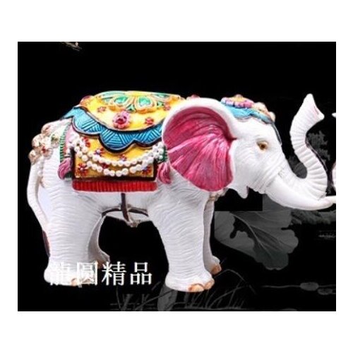 Home Furnishing decoration living Imitation cross toe pottery elephant presents a lucky home decoration export gift sculpture