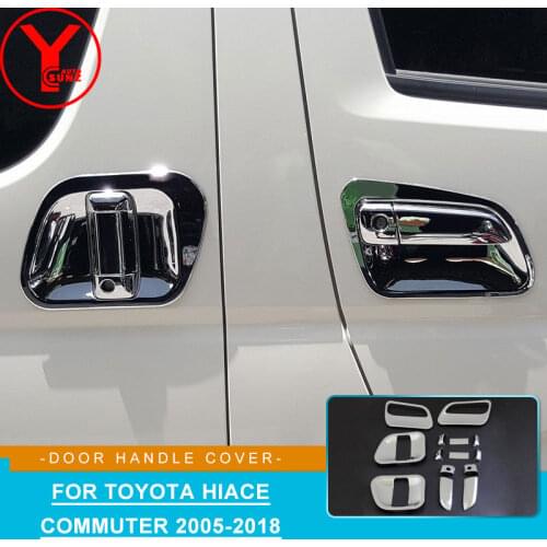 YCSUNZ abs chrome side door handle protector parts accessories for Toyota Hiace Commuter 2005-2008 2009 2010 2012 2014 2016 2018