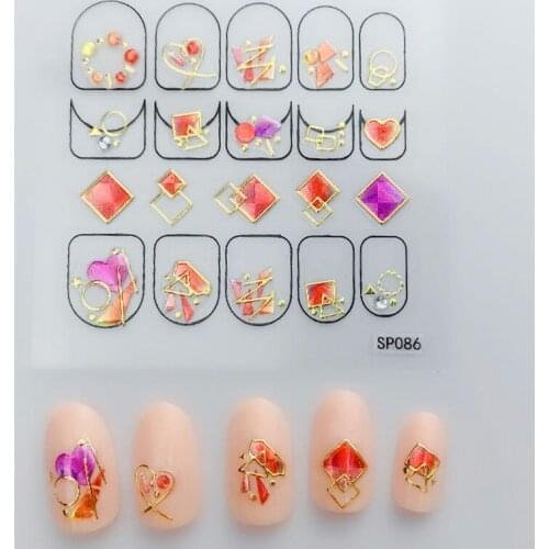 1Pc Holographic Valentines Manicure Love Letter Flower Sliders for Nails Inscriptions Nail Art Decoration Water Decal Tips ZX19