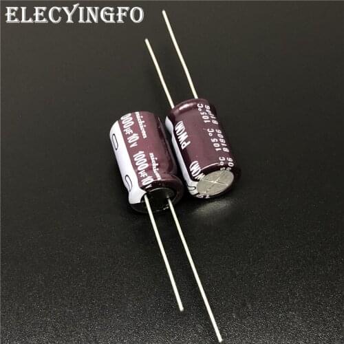 10pcs/100pcs 1000uF 10V NICHICON PW Series 10x16mm Low Impedance Long Life 10V1000uF Aluminum Electrolytic capacitor