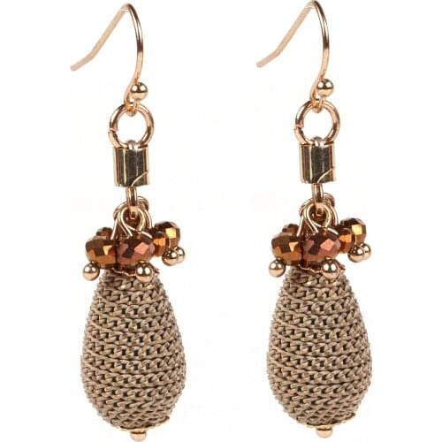 2016 New Arrived magician chain outside water droplets pendant tie-in high quality crystal earrings, For 2017 New Year gifts