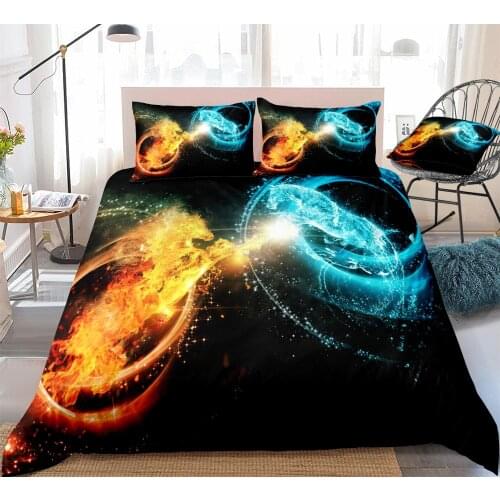 Water Horses Duvet Cover Set Red Blue Horses Bedding Abstract Animal Quilt Cover Queen Bed Set Black 3pcs Teens Dropship