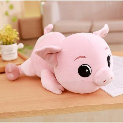 30/40/50/60cm Cute Piggy Plush Toy Soft Stuffed Cartoon Animal Big Eyes Pig Doll Baby Accompany Nap Pillow Kids Christmas Gifts