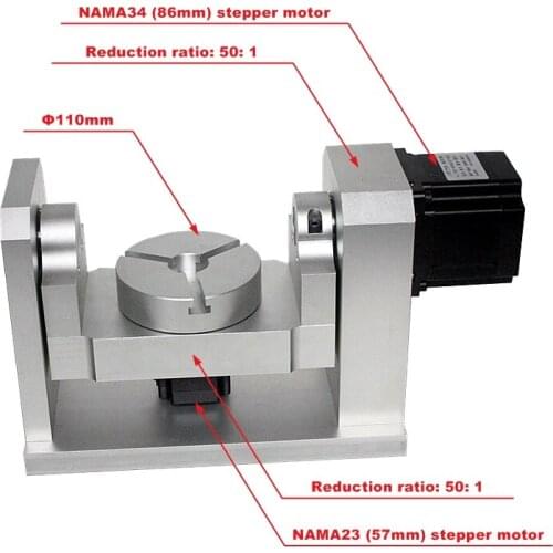 4th 5th Rotary axis CNC dividing head 50:1 harmonic reducer harmonic gearbox