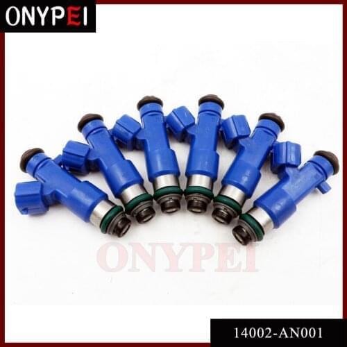6PCS High quality E85 fuel injector 14002-AN001 high performance fuel injector for Nissan GTR INFINITI G37 16600-JF00A