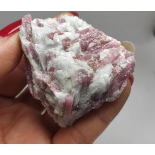 80-400g Pink Tourmaline Red Tourmaline Watermelon Rough Stones Specimen Healing Crystals