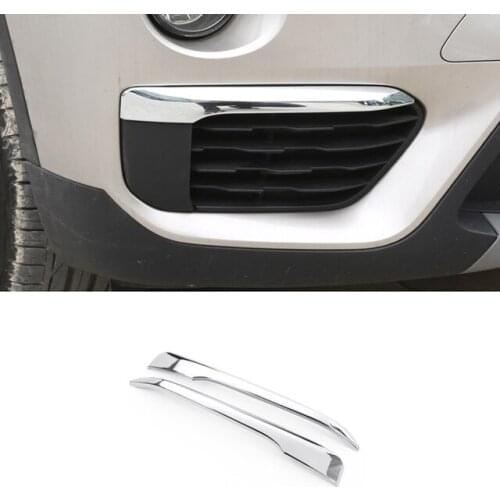 ABS Plastic For BMW X1 F48 2016 2017 2018 Car front fog lamp foglight eyebrow cover trim sticker auto accessories styling