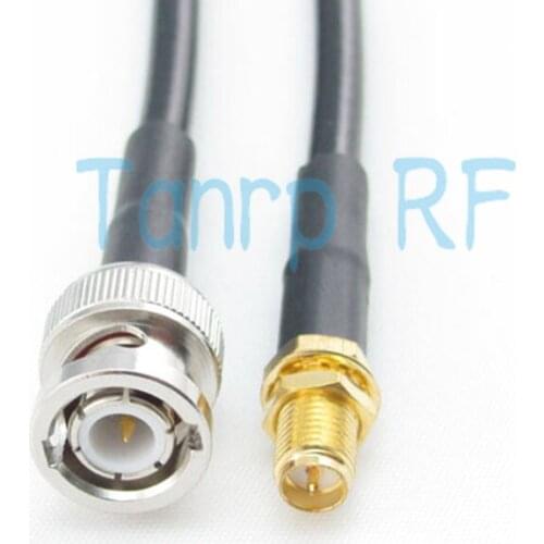 Free shipping! 200CM BNC male to SMA female jack 6FEET RG58 extension cable RF connector 2m Pigtail coaxial jumper cable