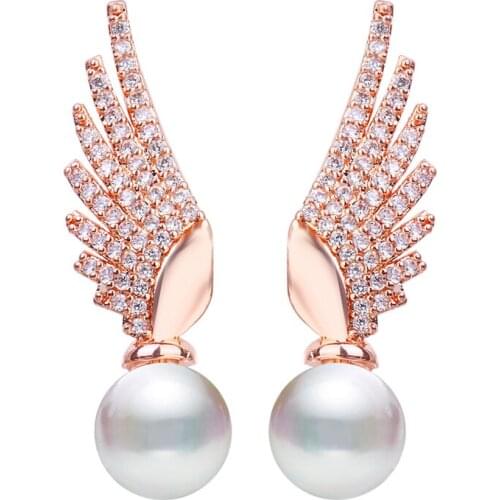 Bettyue Brand Fashion Charm Cubic Zircon Three Colors Europe And America Style Jewelry Earrings For Woman Wedding Cheap Gift