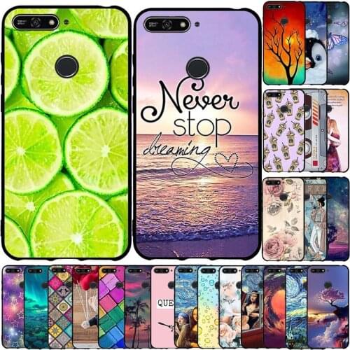 Case For Huawei Y6 2018 Case Cover Silicone Funda Soft TPU Back Case For Huawei Honor 7A 7 a Phone Shell Cover Coque Capas Etui