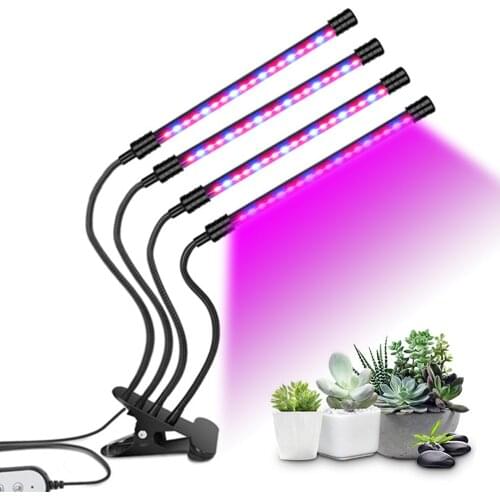 4 Heads 80 LEDs Plants Grow Light IP44 Waterproof 5V 80W High Luminous Efficiency Phytolamp for Seedlings Greenhouse Grow Lamp
