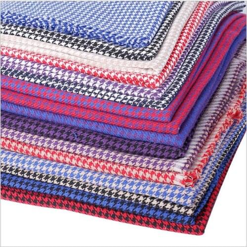 Top selling thousand bird checked style cotton fabric used for bags shoes home decoration gift box cloth DIY fabrics