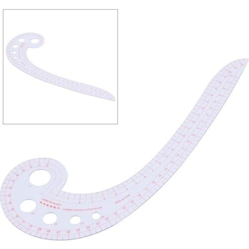 Sewing Ruler Comma Shaped French Curve Plastic Tailor Drawing Craft Tool DIY C6UE