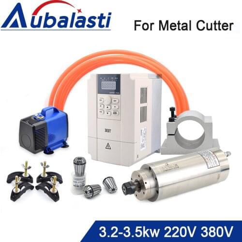 CNC Spindle Motor 3.5kw 3.2kw Metal Water Cooled Spindle 220V 380V 4kw Inverter ER20 For CNC Metal Milling Router Machine Tools