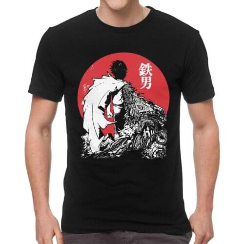 Neo Tokyo Akira Tetsuo Tshirts Men Unique Tee Tops 100% Cotton T Shirt Short Sleeve Anime Film Fan T-shirt Gift Clothes