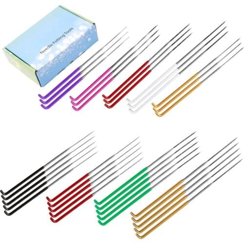 Imzay 35 Pcs Felting Needles Kit Wool Felt Kit Felting Pocked Needles Set Colorful Wool Felting Supplies with Needle Bottle