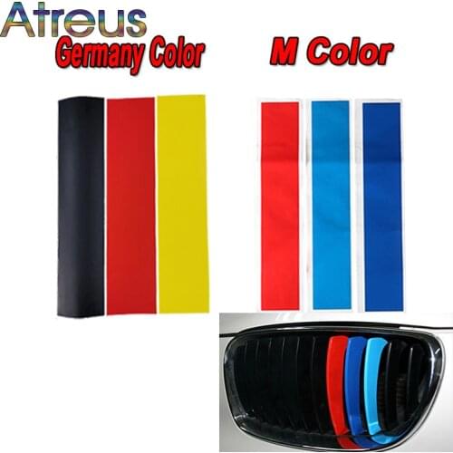 3pcs Germany M color Kidney Grille Car Stickers For BMW X5 E53 E70 X1 E84 F07 G30 F22 F32 F45 E87 F20 E88 E82 E46 Coupe F36 F31