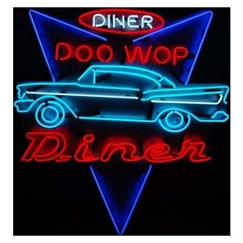 NEON SIGN diner doo wop dinen REAL GLASS BEER BAR PUB display Light Signs Signboard Store Shops 19*15"