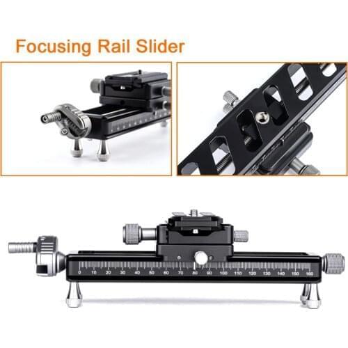 NiSi NM-180 Macro Photography Rail Slider Video Recording Track Portable Desktop Shooting Slide Rail 1/4 Screw for DSLR Camera