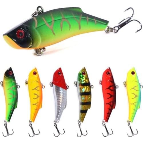6Pcs VIB Bait Winter Sea Hard Fishing Lure With Lead Inside Diving Jig 7cm 14g Wobbler Crankbait