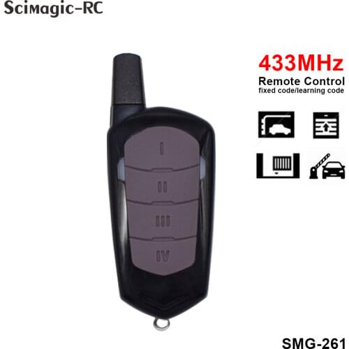 Big Button 4 CH Remote Control 433 MHz Fixed Code Clone For Garage Gate Door 433.92MHz Transmiter Duplicator Can Fixed On Wall