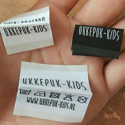 Custom your logo&letters Damask polyester cloth woven labels(1000 pcs/design , 3000 pcs in total)